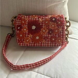 Zara Floral Fabric Shoulder Bag